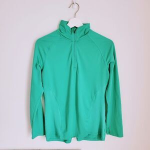 Champion Green Duo Dry Long Sleeve 3/4 Zip Size M